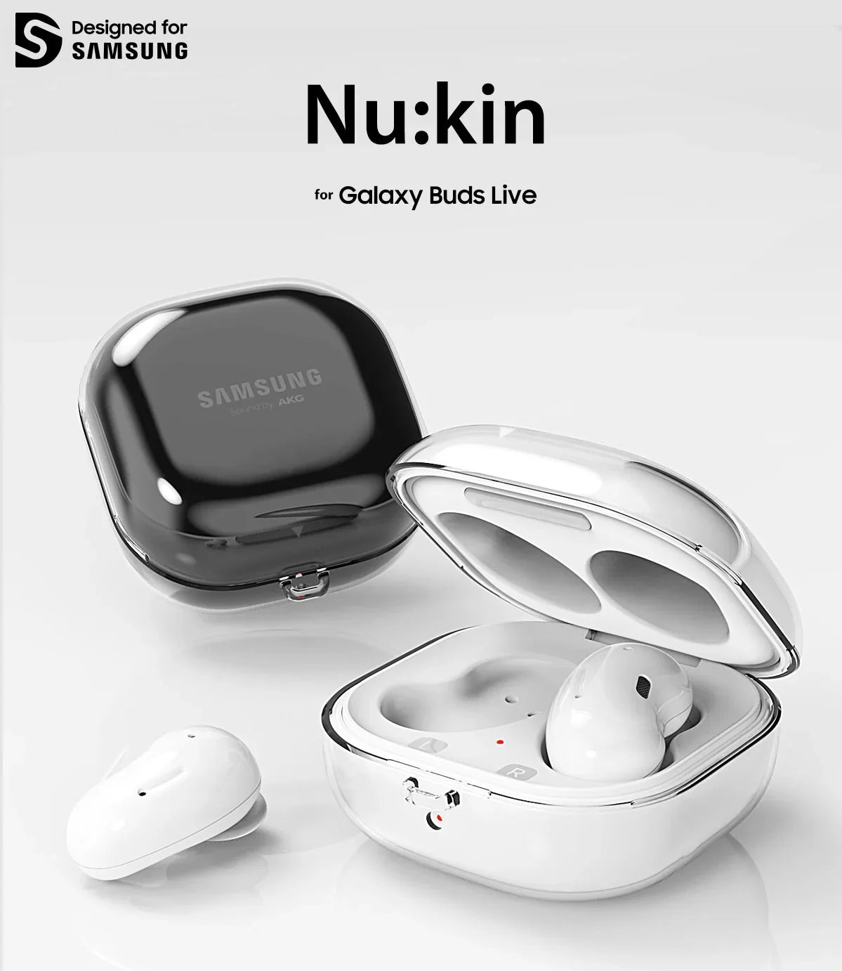 Araree Nu:Kin Series Case For Samsung Galaxy Buds Live - Transparent - Tashqila Araree Nu:Kin Series Case For Samsung Galaxy Buds Live - Transparent - Tashqila